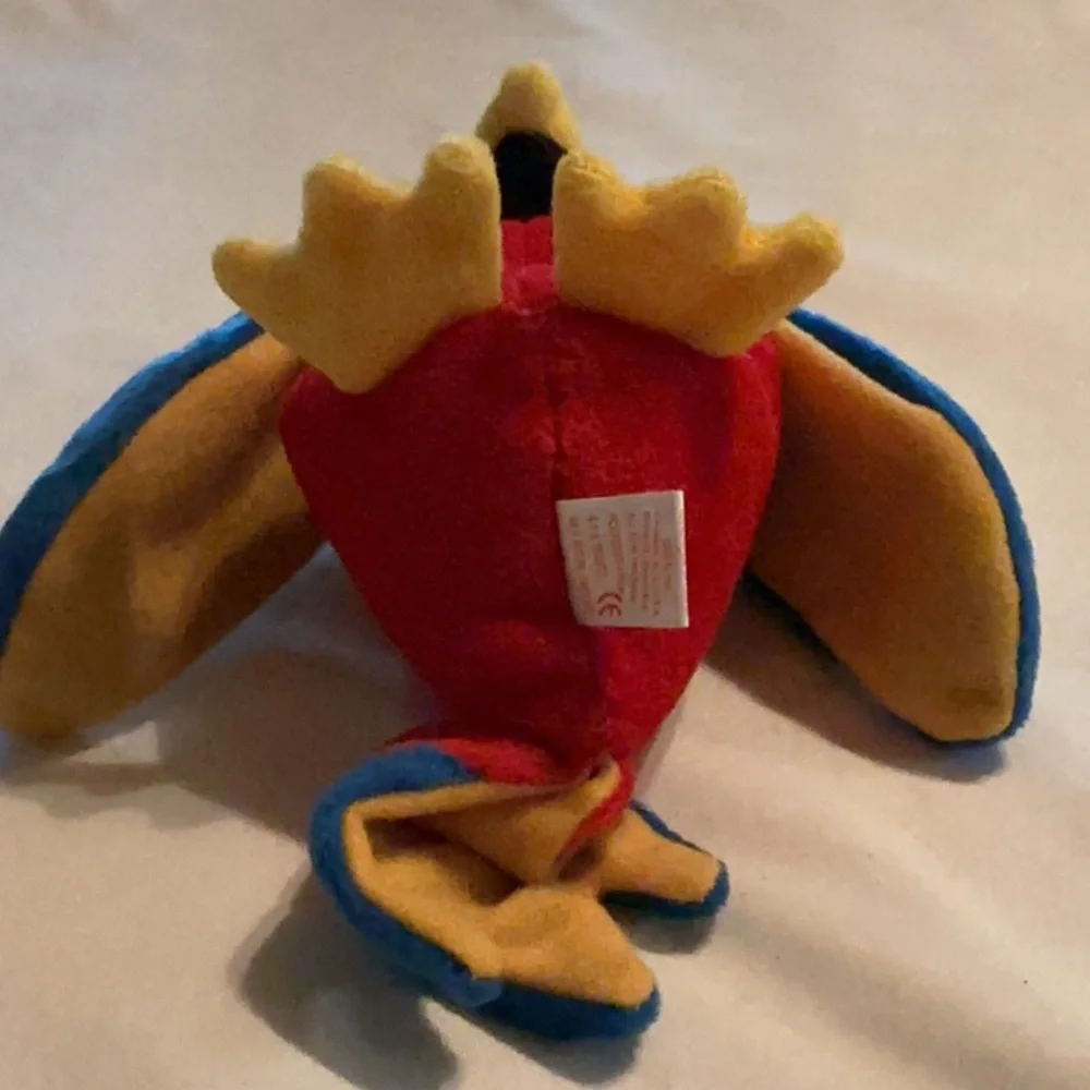 Ty Retired Beanie Baby Jabber Multicolor Parrot Plush - Rare & Collectible - Picture 5 of 10